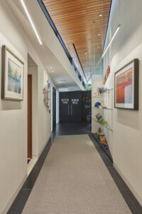hallway filled with art