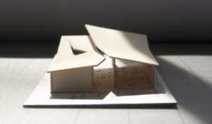 model shows concept of overlapping roof planes